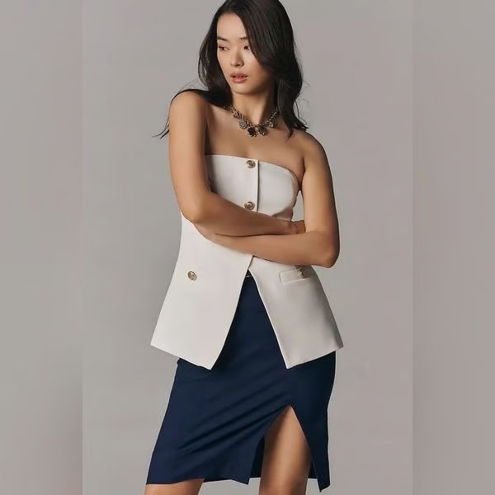 NWT Size M -Anthropologie Belted Pencil Skirt: Magic Fabric (NWT US$ 118)
